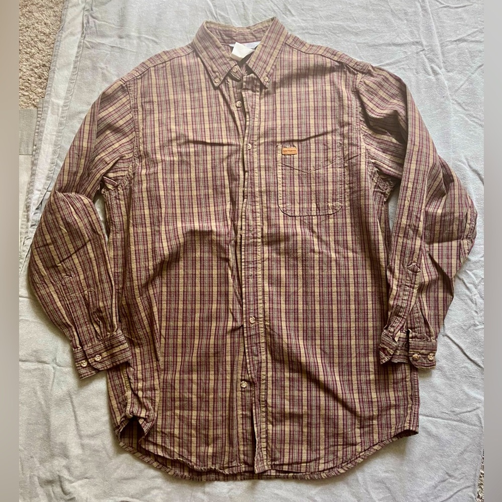 Carhartt long sleeved plaid button down